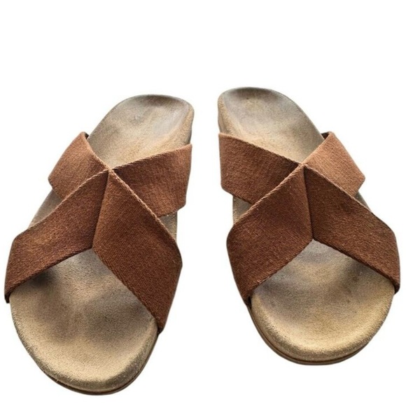 Jenni Kayne Cotton Crossover Sandal Size 40 US 10